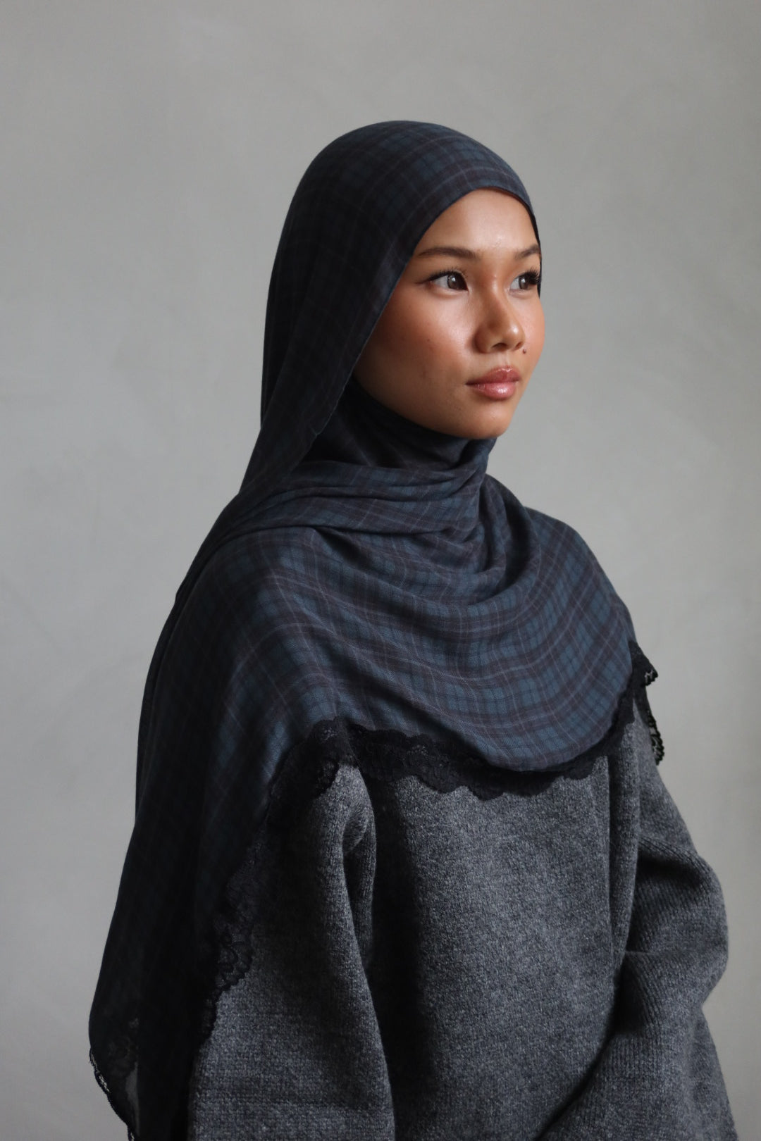 Navy Plaid Lace - (Pre-Order)
