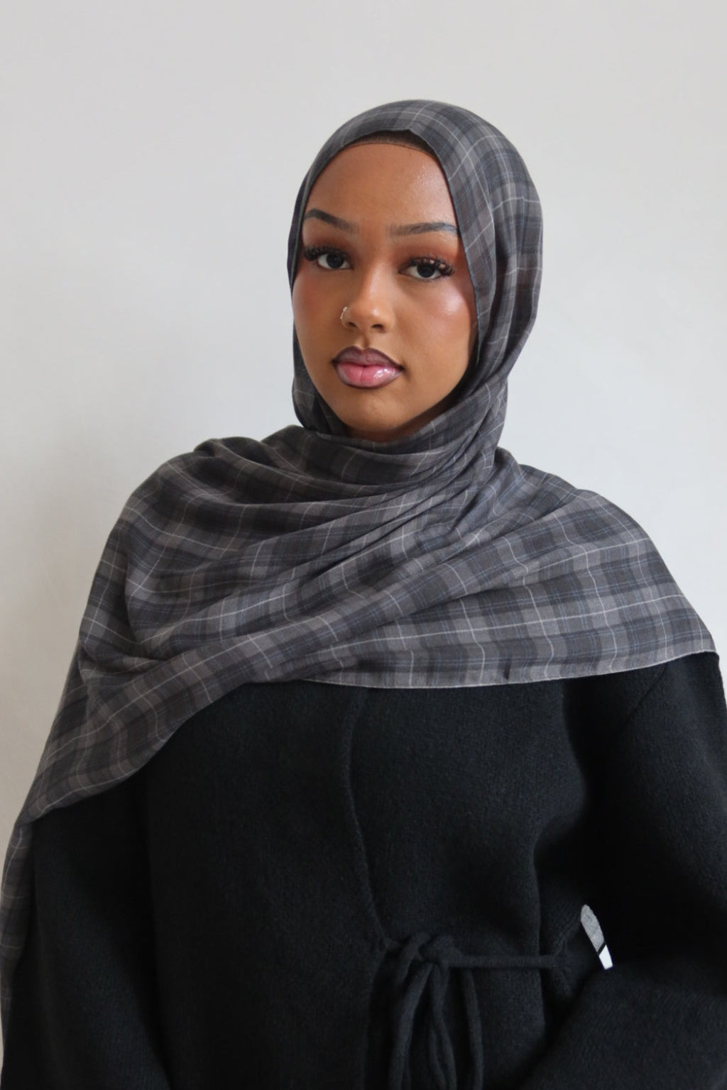 Grey Plaid - Modal hijab
