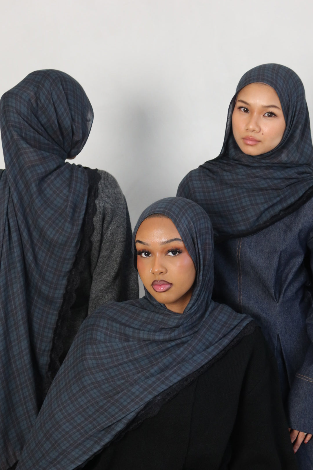 Navy Plaid Lace - (Pre-Order)